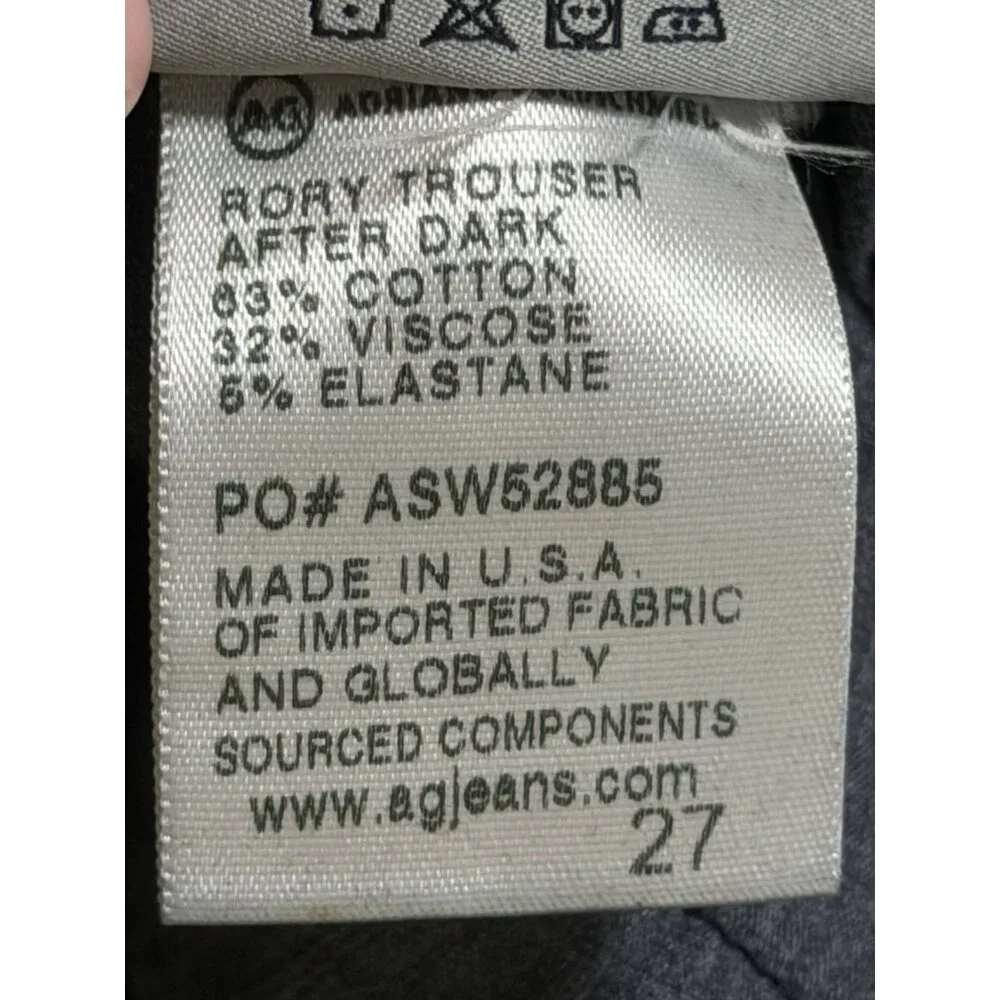 AG Adriano Goldschmied Rory Pleated Carrot Trouser Pants Sz 27 Retail $215 - Picture 11 of 11